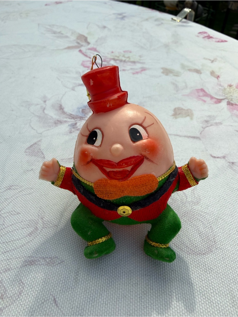 Vintage-Style Humpty Dumpty  Ornament - Red, Green, Orange